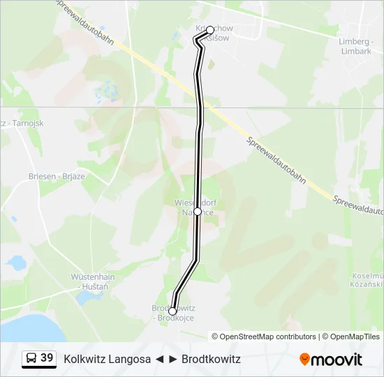 39 Bus Line Map