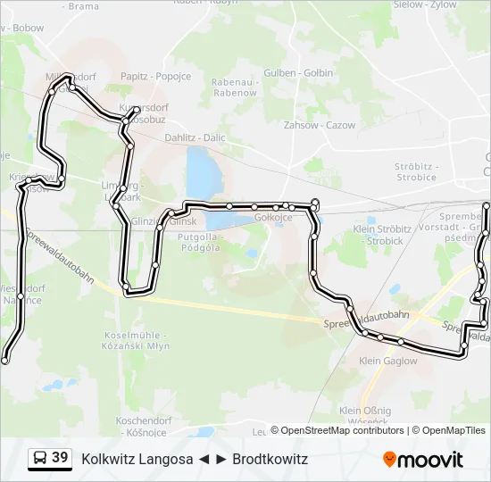 39 Bus Line Map