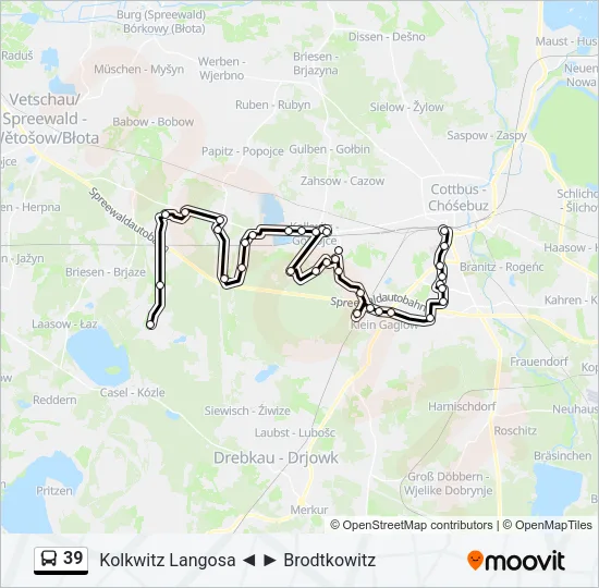 39 Bus Line Map