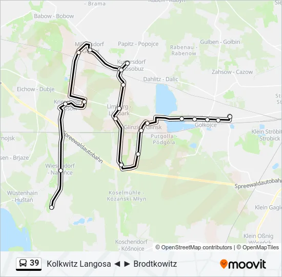 39 Bus Line Map