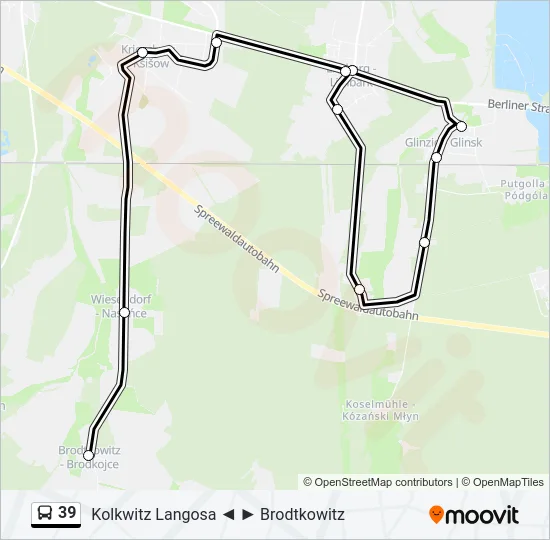 39 Bus Line Map