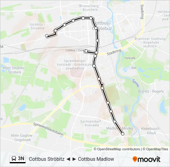 3N Bus Line Map