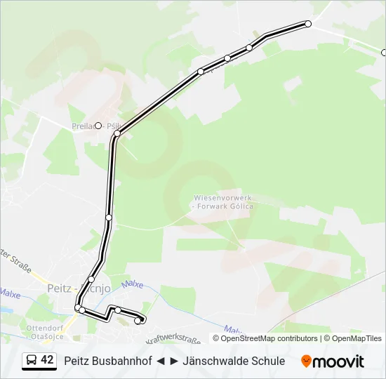 42 Bus Line Map