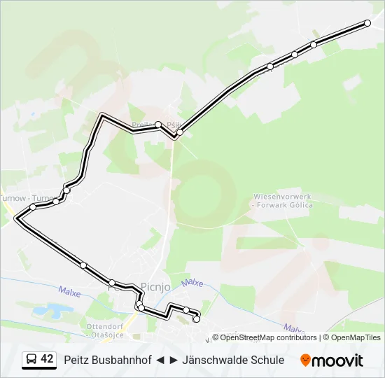42 Bus Line Map