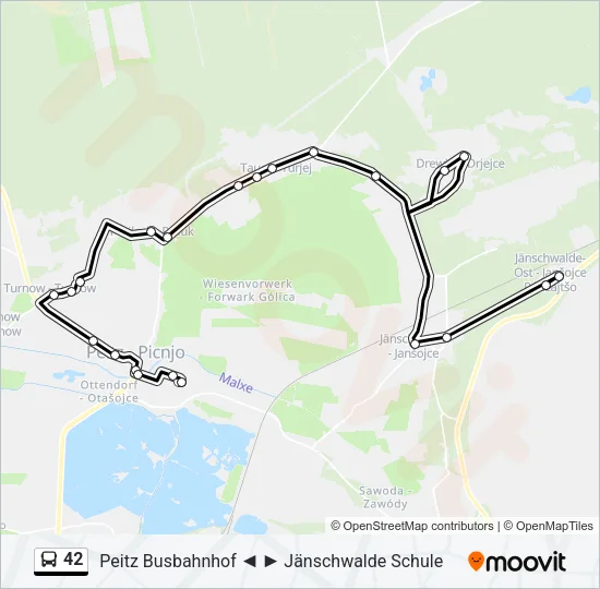 42 Bus Line Map