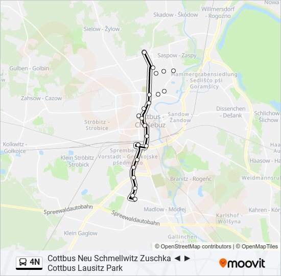 4N bus Line Map
