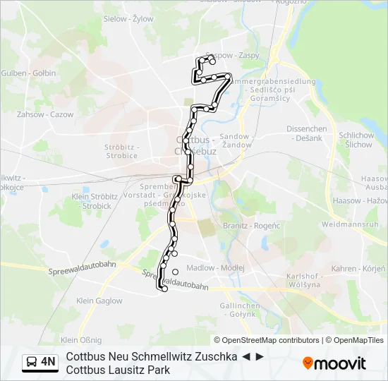 4N Bus Line Map