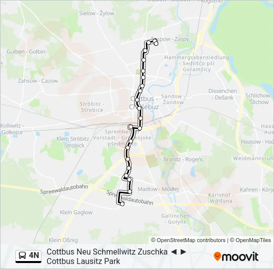 4N Bus Line Map