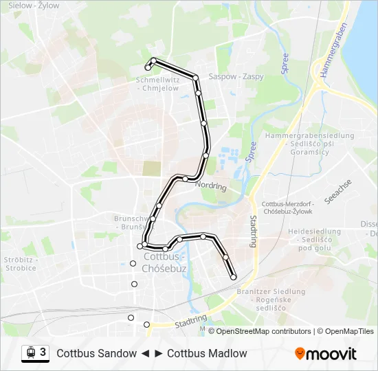 3 Light Rail Line Map