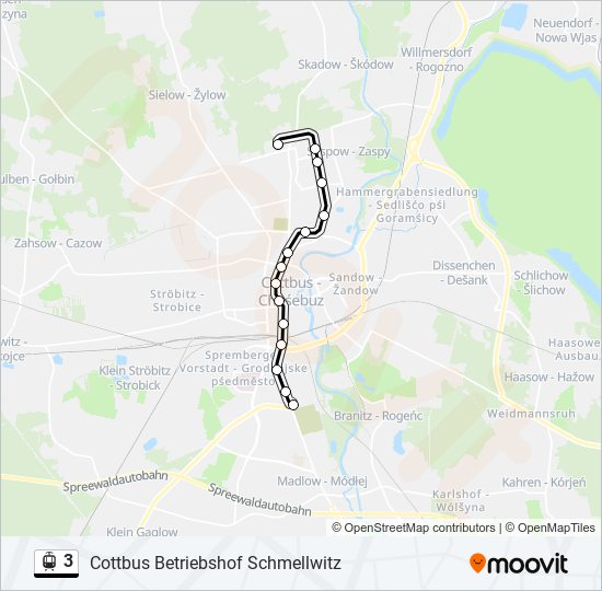 3 light rail Line Map