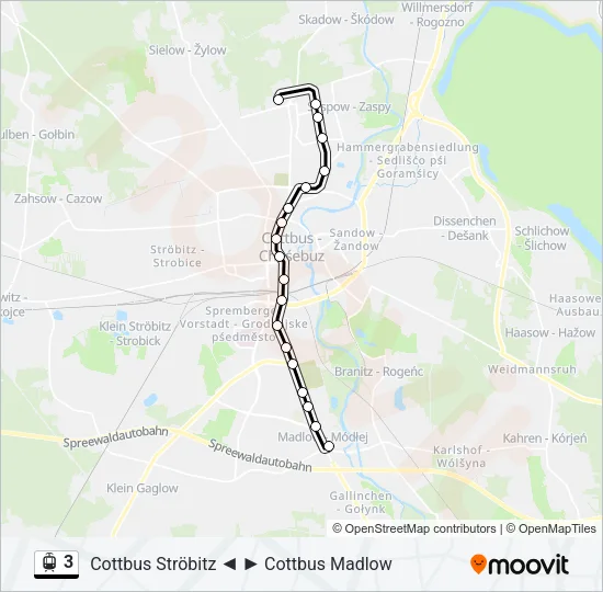 3 Light Rail Line Map