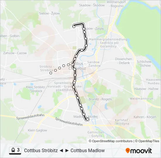 3 Light Rail Line Map