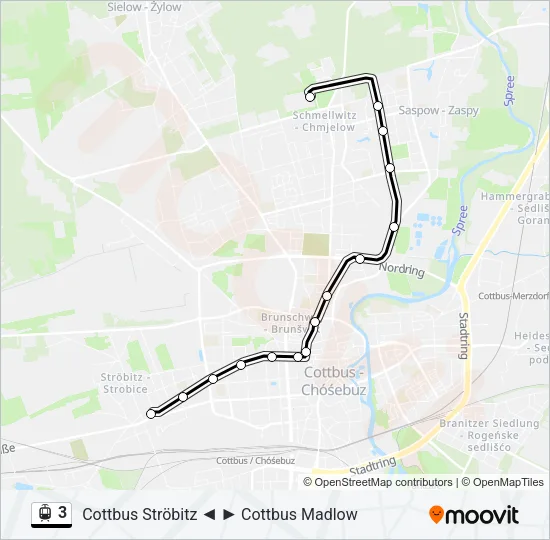 3 Light Rail Line Map