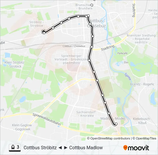 3 Light Rail Line Map