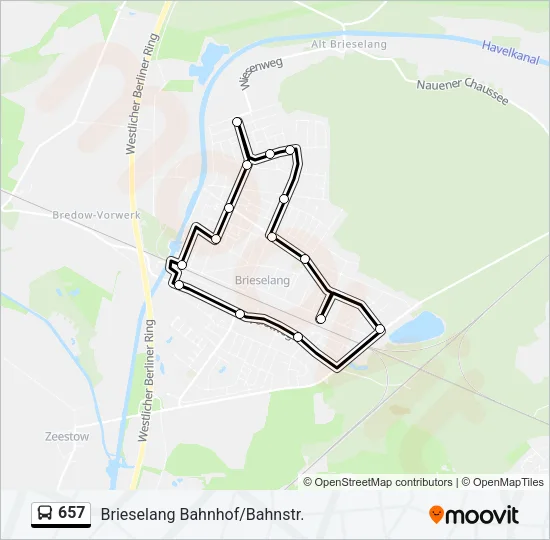 657 Bus Line Map