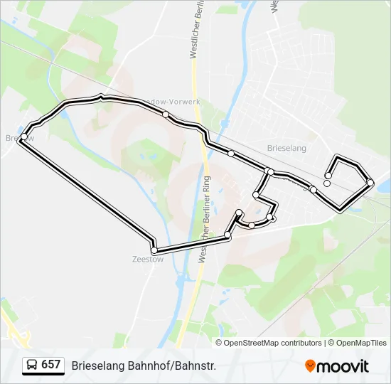 657 Bus Line Map