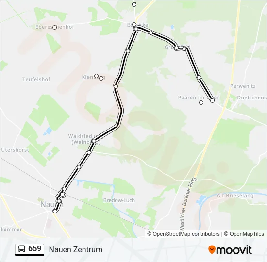 659 Bus Line Map