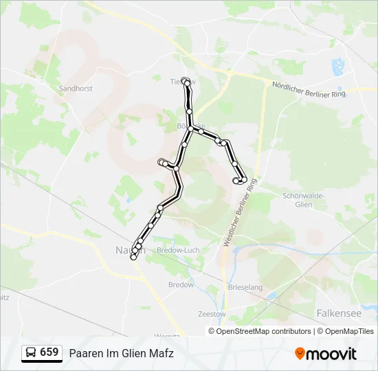 659 Bus Line Map