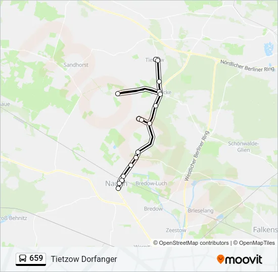 659 Bus Line Map