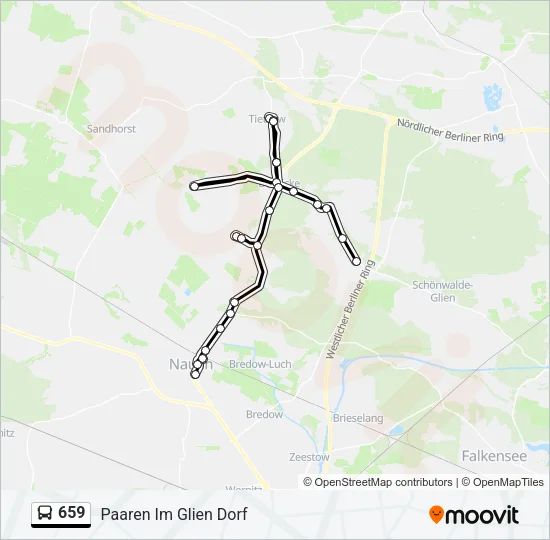 659 Bus Line Map