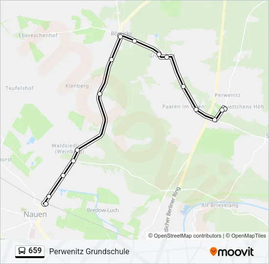 659 Bus Line Map