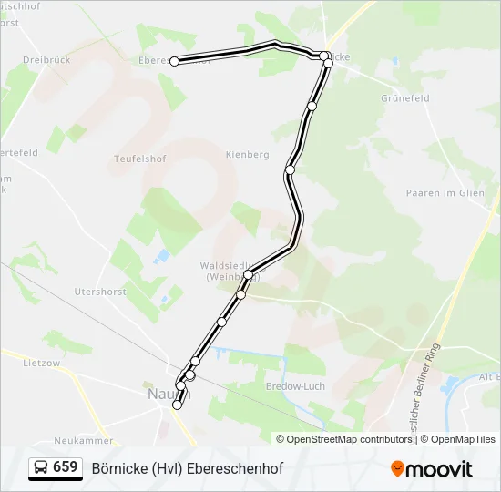 659 Bus Line Map