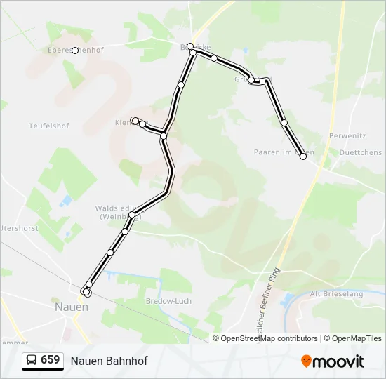 659 Bus Line Map