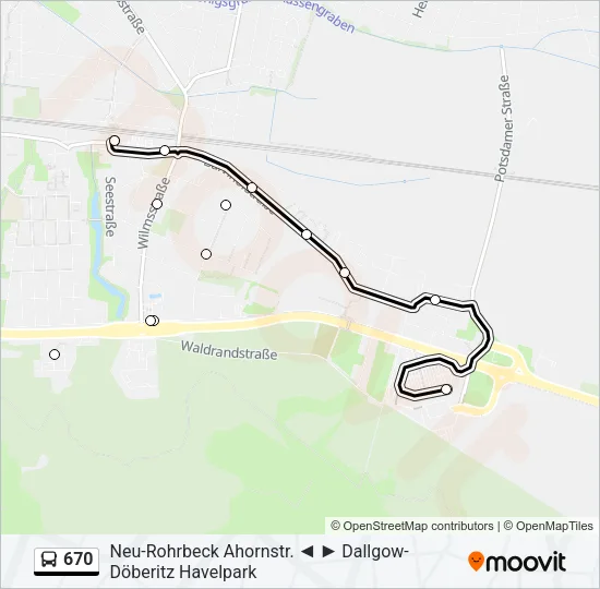 670 Bus Line Map
