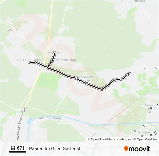 Buslinie 671 Karte