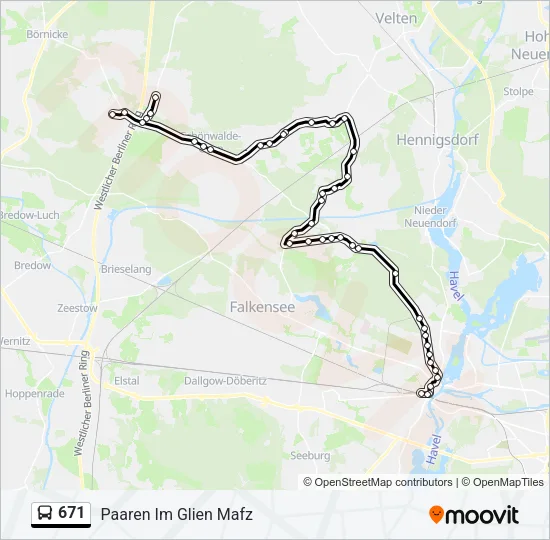 671 Bus Line Map