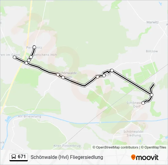 671 Bus Line Map