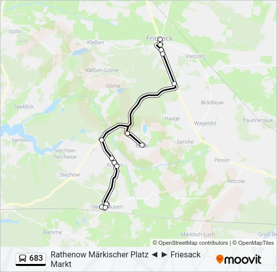 683 Bus Line Map