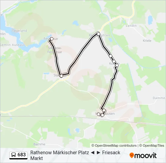 683 Bus Line Map