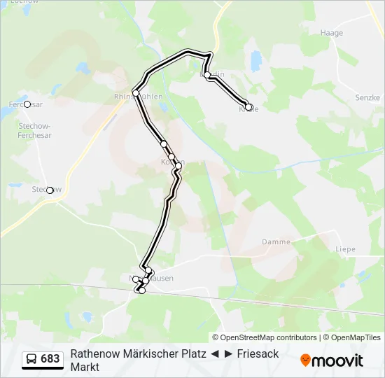 683 Bus Line Map