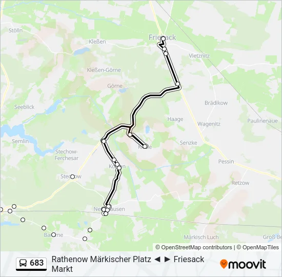683 Bus Line Map
