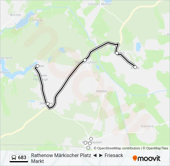 683 Bus Line Map