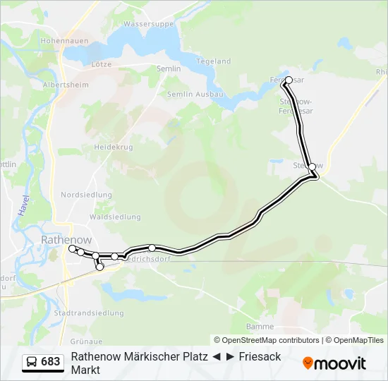 683 Bus Line Map