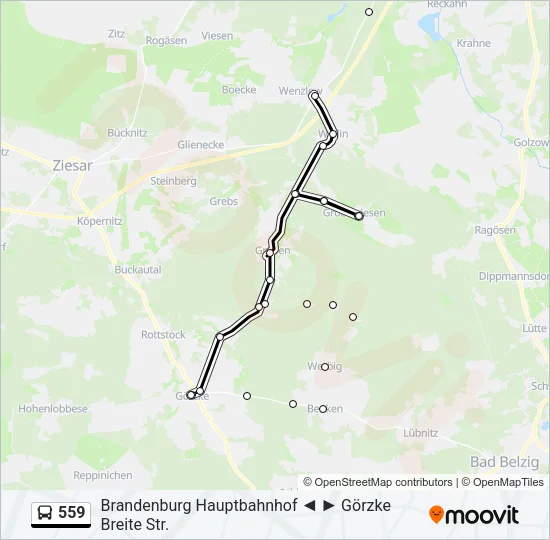 559 Bus Line Map