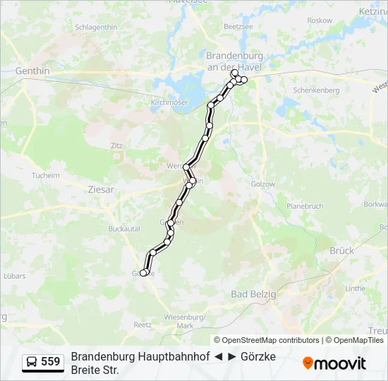 559 Bus Line Map