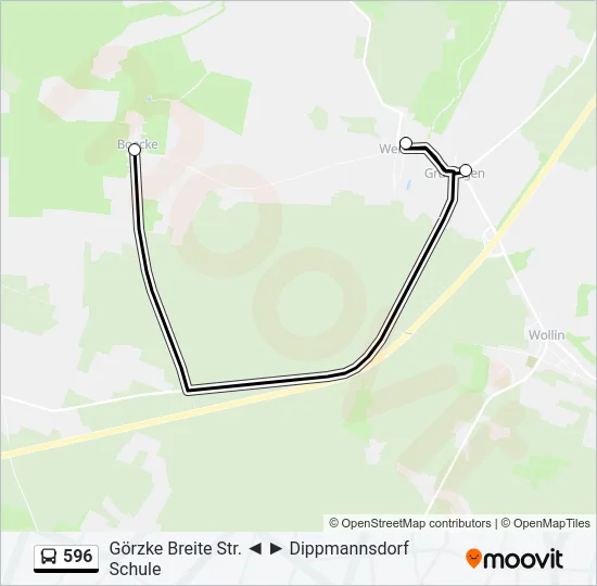 596 Bus Line Map