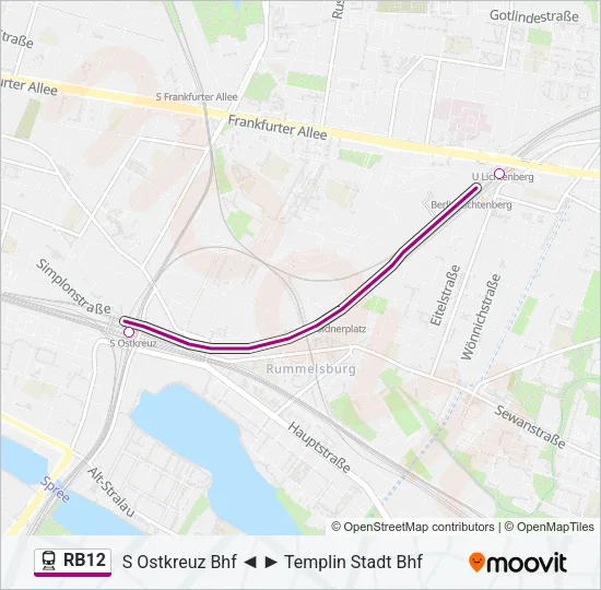 RB12 Train Line Map