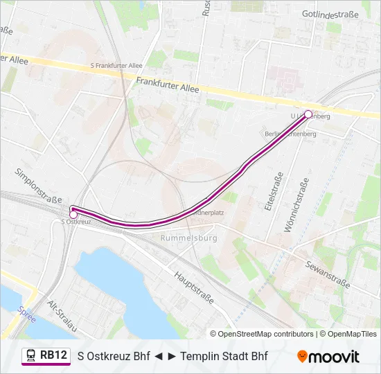 RB12 Train Line Map