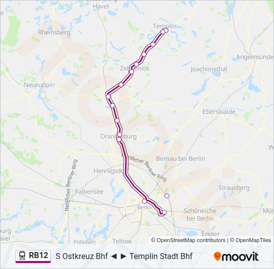 RB12 train Line Map