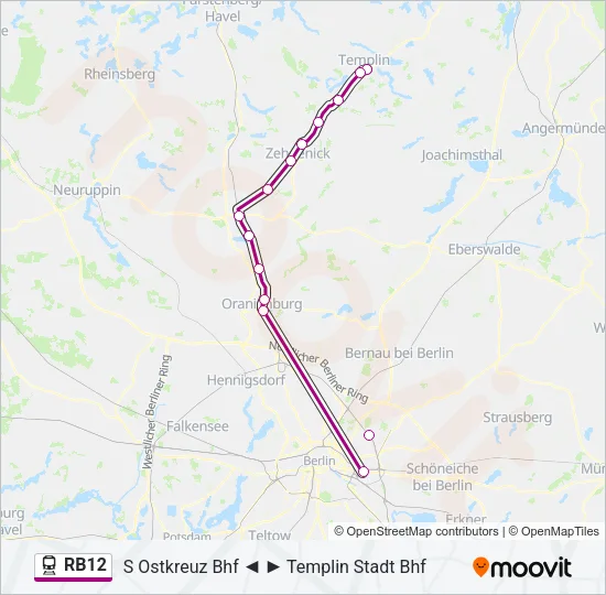 RB12 Train Line Map