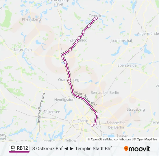 RB12 Train Line Map