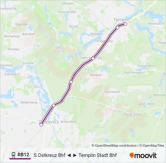 RB12 Train Line Map