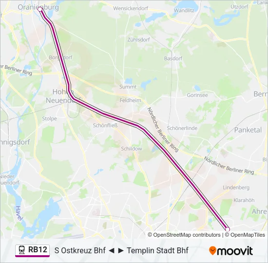 RB12 Train Line Map