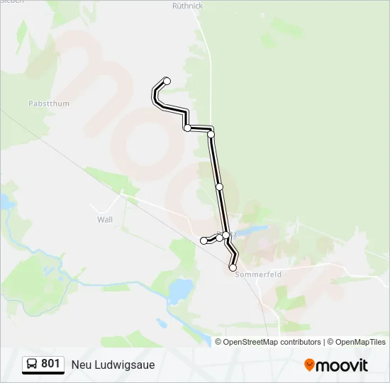 801 Bus Line Map