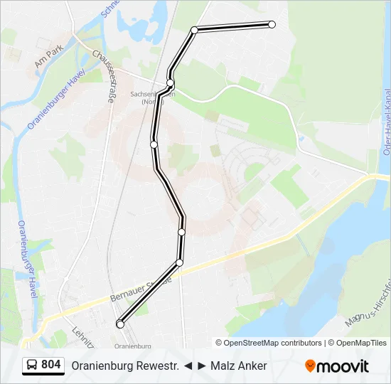 804 Bus Line Map