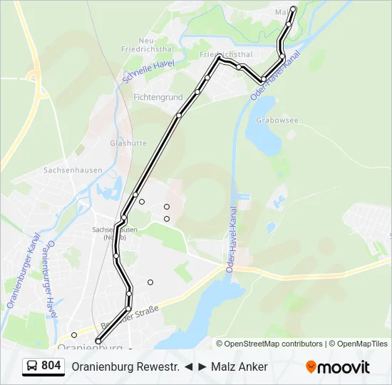 804 Bus Line Map